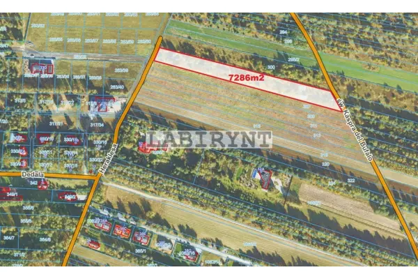 Częstochowa, Grabówka, Św. Kaspra Del Bufalo, Działka Grabówka, 7286m2, szerokość 26,5m
